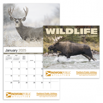 Wildlife Appointment Wall Calendar - Stapled